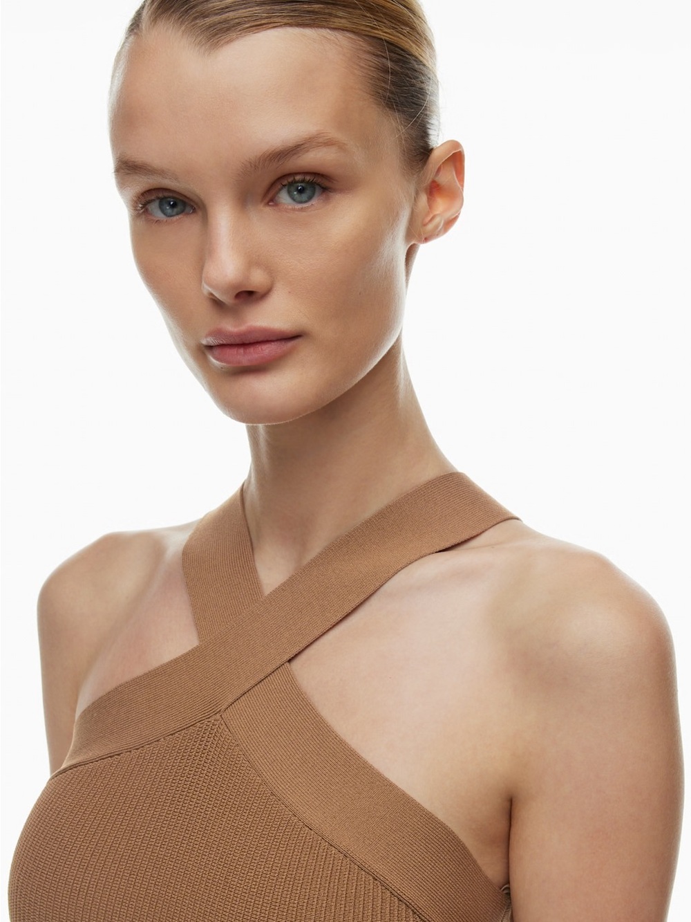 BABATON Sculpt Knit Criss Cross Cropped Tank